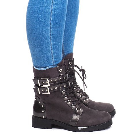 Ghete din piele de căprioară A-52 Gri Ghete din piele de căprioară A-52 Gri