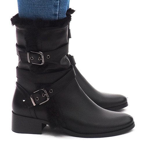 Cizme calde cu cataramă 3140 negru