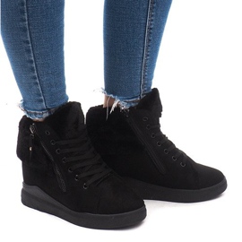 Adidași cu izolație L7360 Negru Adidași cu izolație L7360 Negru