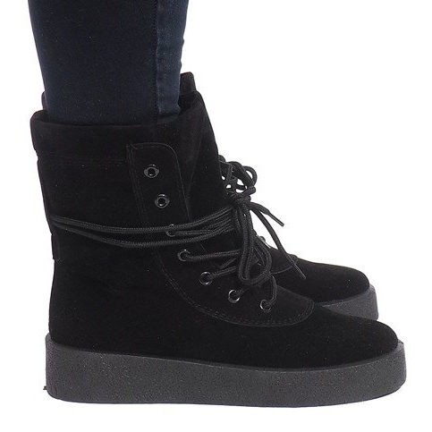 Cizme negre Creepersy 982-PA negru