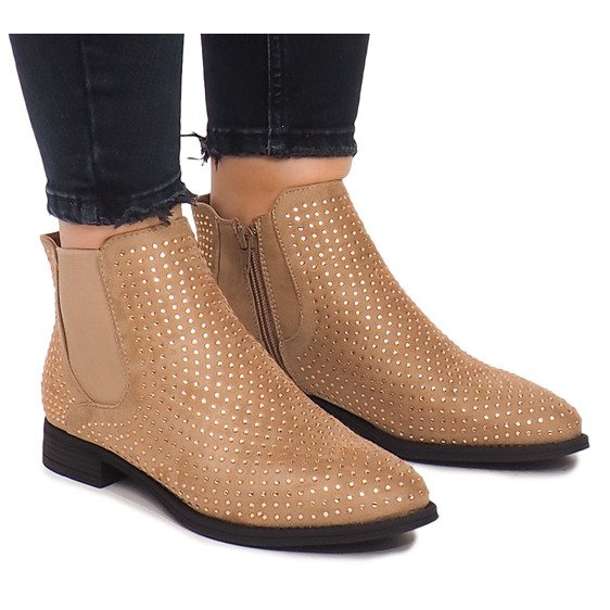 Ghete din piele de căprioară Jodhpur 1510 Bej