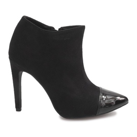 Cizme cu toc înalt Suede 1131-5 Negru