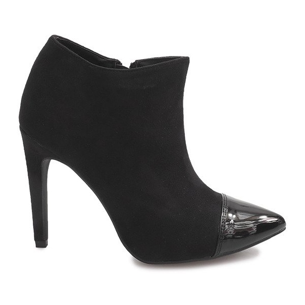 Cizme cu toc înalt Suede 1131-5 Negru