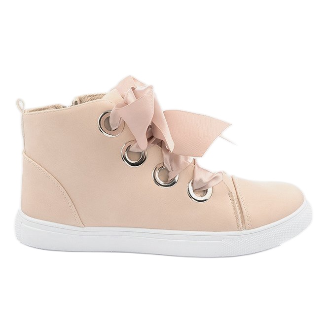 Cizme și arcuri din piele de căprioară TL0147 Bej