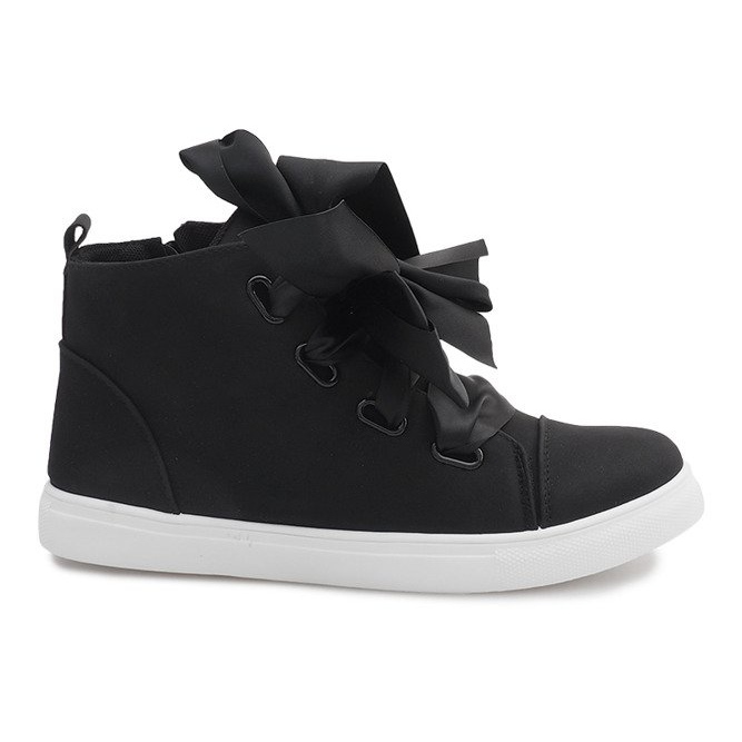 Ghete din piele de căprioară cu arcuri TL0148-4 Negru Ghete din piele de căprioară cu arcuri TL0148-4 Negru