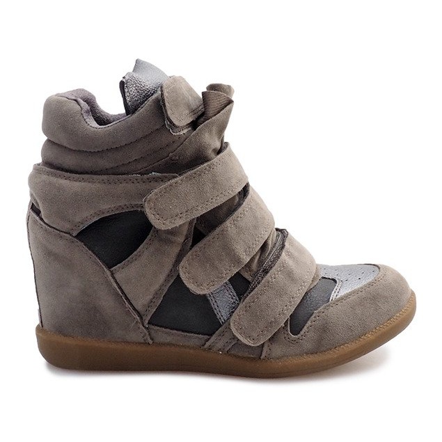 Adidași cu pană R9686 Gri