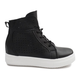 Adidași cu pene ajurate NB53P Negru