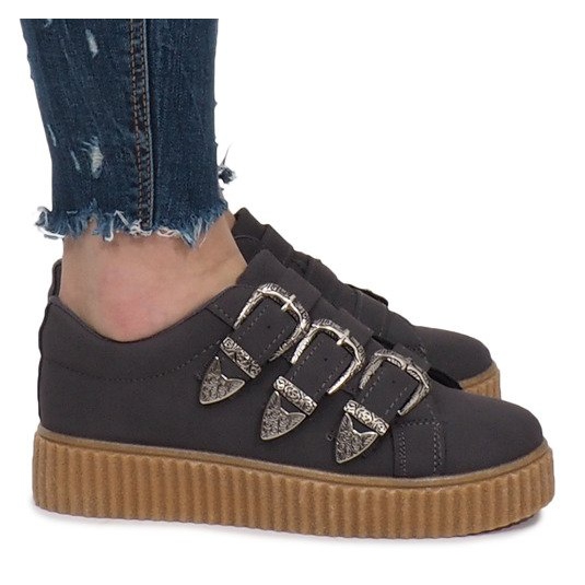 Adidași gri pe platforma Creepersy Candice