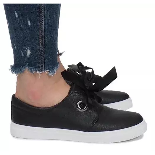 Adidași negri cu arcuri Lou negru