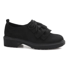 Pantofi negri din piele intoarsa de la Gaia negru Pantofi negri din piele intoarsa de la Gaia negru