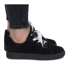 Adidași negri cu arcuri Sabine negru Adidași negri cu arcuri Sabine negru