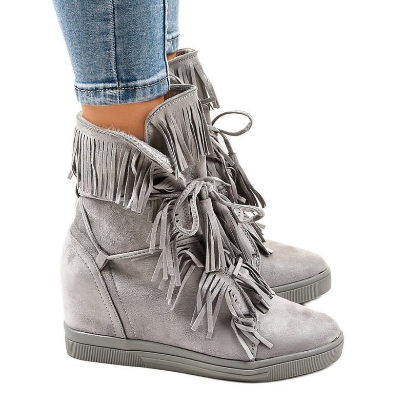 Adidași cu izolație gri H6301AR-36