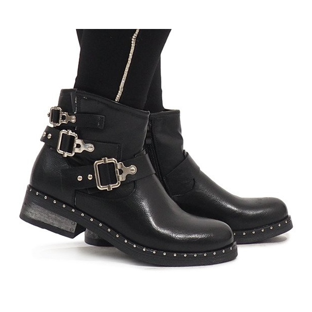 SDS Cizme negre 7313-PA negru