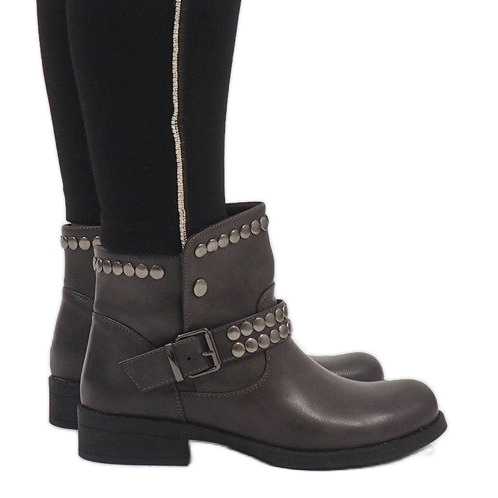 Marquiiz Cizme decorate gri HUQ-008