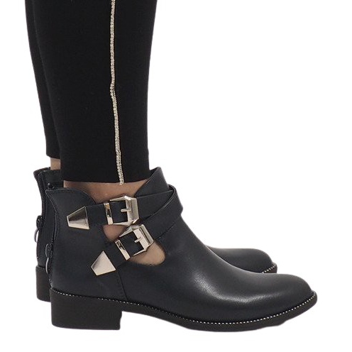 Ideal Shoes Cizme deschise albastru marin Y8157