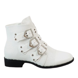 Cizme albe cu catarame 17018-94A Cizme albe cu catarame 17018-94A