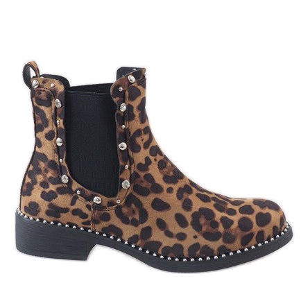 Ghete izolate leopard cu știfturi HQ921 multicolor