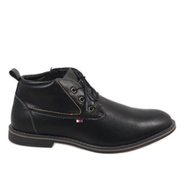 Pantofi bărbați cu izolație neagră 9W-BK86417 negru Pantofi bărbați cu izolație neagră 9W-BK86417 negru