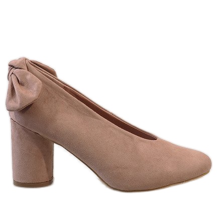Pompe din piele de căprioară roz pe stâlpul LL-93P Pompe din piele de căprioară roz pe stâlpul LL-93P