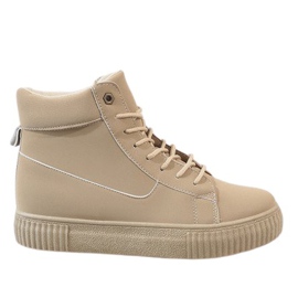 892-PA Creepers cu dantelă bej 892-PA Creepers cu dantelă bej
