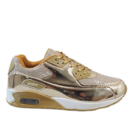 Pantofi sport aurii strălucitori EL18297-17 de aur