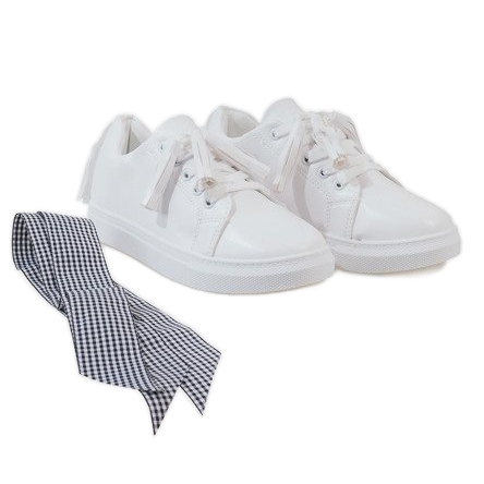 Adidași albi cu franjuri HS713-9 Adidași albi cu franjuri HS713-9