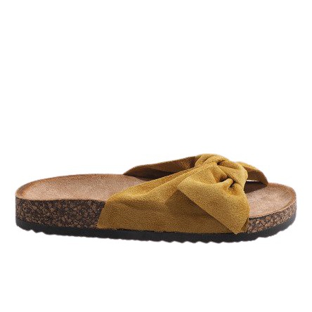 Papuci galbeni cu fundă N-48 Papuci galbeni cu fundă N-48