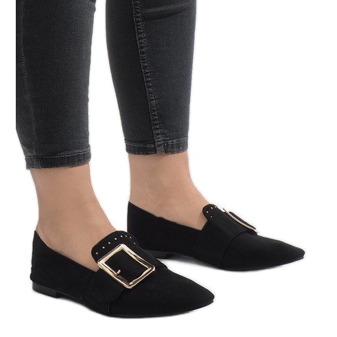 Mocasini negri de la balerini 6979-P negru