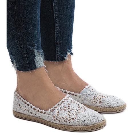 Adidași din dantelă albă JX57P Adidași din dantelă albă JX57P