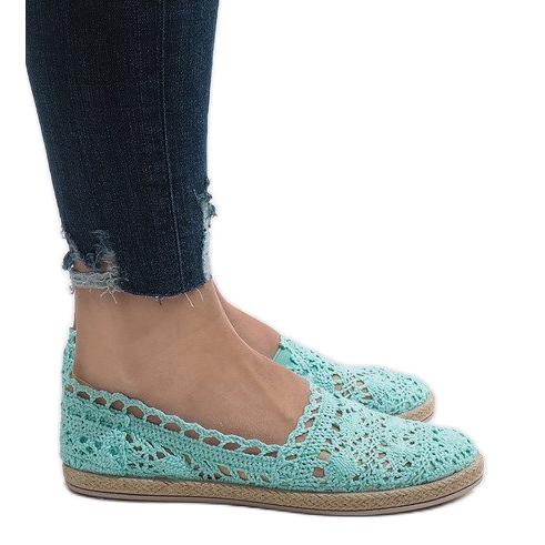 Adidași verzi cu dantelă JX57P verde