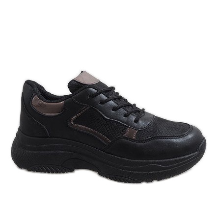 Pantofi sport negri la modă B318-17 negru