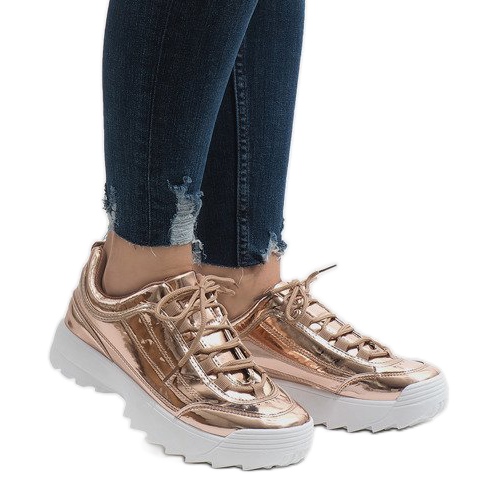 Pantofi sport de modă Champagne 82017 galben