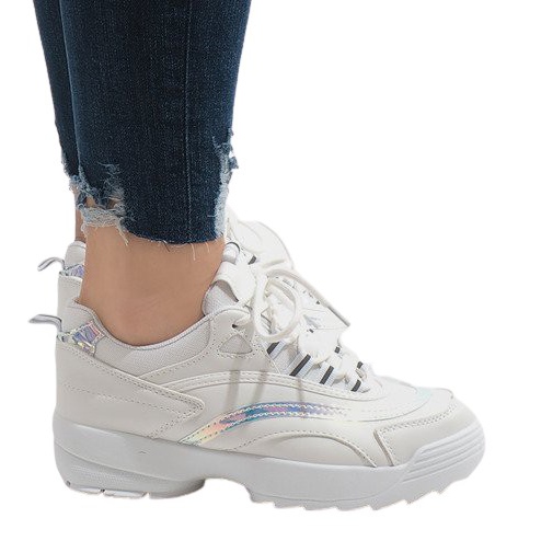 Pantofi sport de modă albi BO-62 Pantofi sport de modă albi BO-62