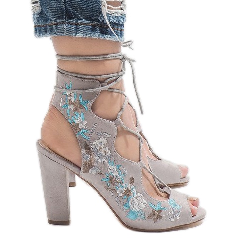 Cizme deschise gri pe stâlpul 1610-223