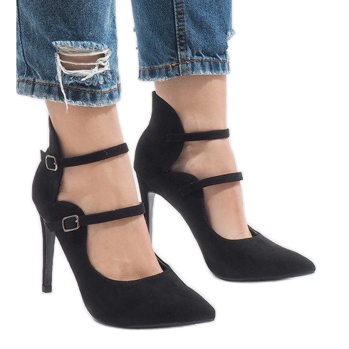 Cizme negre pe toc înalt 6613-5 negru Cizme negre pe toc înalt 6613-5 negru