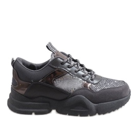 Pantofi sport gri la modă K-365 Pantofi sport gri la modă K-365