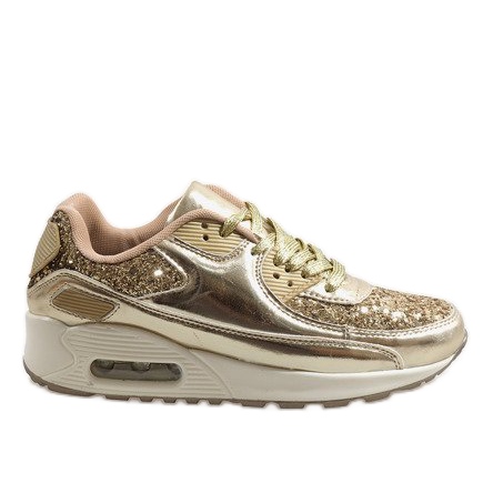 Pantofi sport Gold Shiny B64-1 de aur