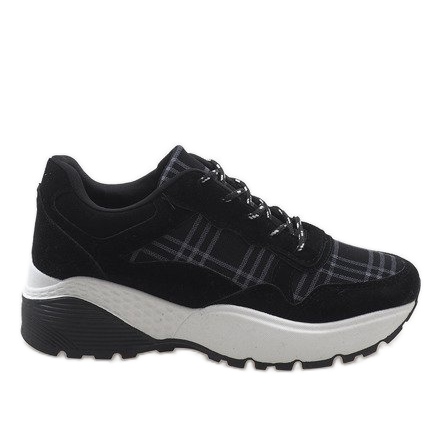 Pantofi sport negri la modă 61012 negru