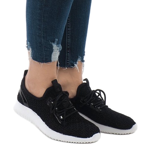 Încălțăminte sport cu plasă neagră G8347-1 negru Încălțăminte sport cu plasă neagră G8347-1 negru