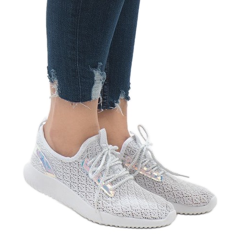 Încălțăminte sport cu plasă albă G8347-1 Încălțăminte sport cu plasă albă G8347-1