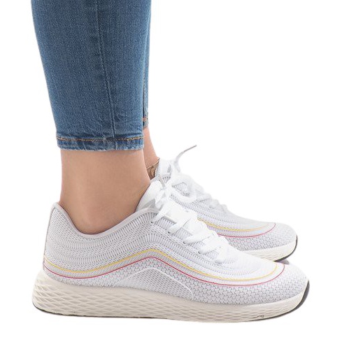 Pantofi sport G-205 albi