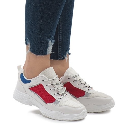 Pantofi sport la modă multicolori YM-31 alb Pantofi sport la modă multicolori YM-31 alb