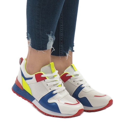 Pantofi sport trendy multicolori 2018-7 Albastru roșu verde