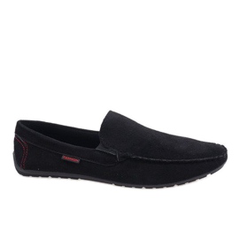 Încălțăminte elegantă neagră AB96K-1 mocasini negru
