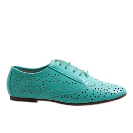 Pantofi jazz de menta ajurati Pantofi Oxford 3 verde