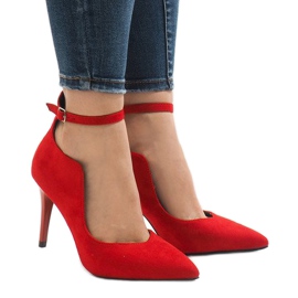 Cizme roșii pe toc B-54 roșu