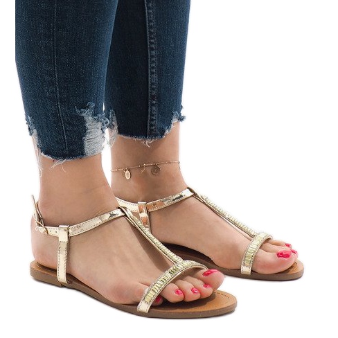 Sandale aurii decorate cu SY-644 de aur