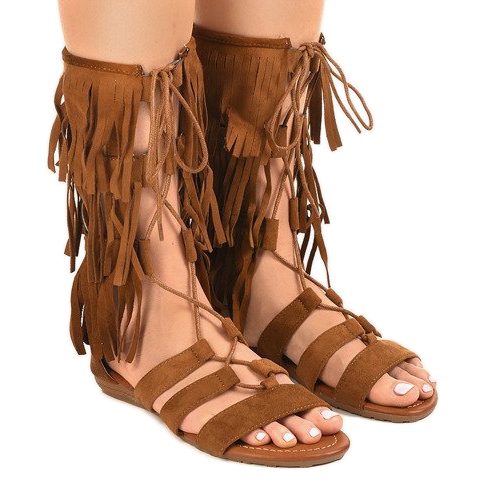 Sandale plate gladiator maro D-41 Sandale plate gladiator maro D-41