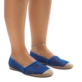 Espadrile albastre ajurate B215-2 albastru