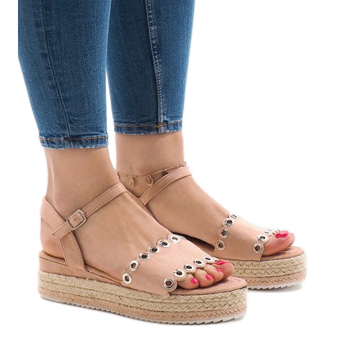 Sandale cu platformă roz 99-46